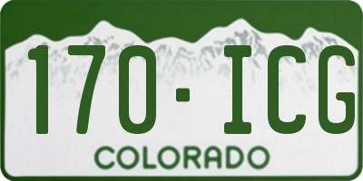 CO license plate 170ICG
