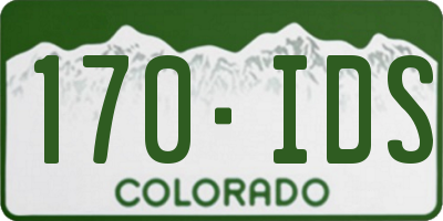 CO license plate 170IDS