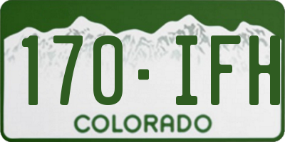 CO license plate 170IFH