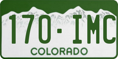 CO license plate 170IMC