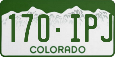 CO license plate 170IPJ
