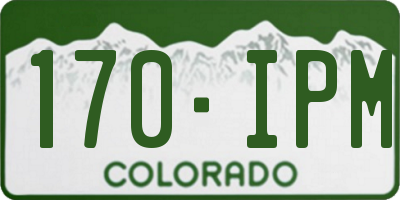 CO license plate 170IPM