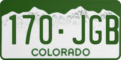 CO license plate 170JGB
