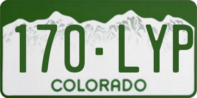 CO license plate 170LYP