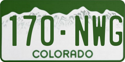 CO license plate 170NWG