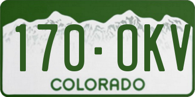 CO license plate 170OKV