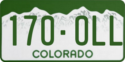 CO license plate 170OLL
