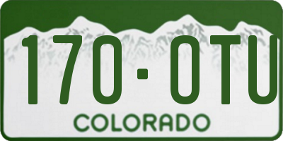 CO license plate 170OTU