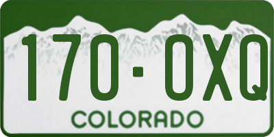 CO license plate 170OXQ
