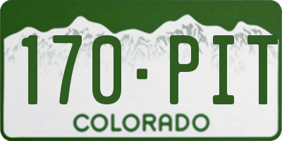CO license plate 170PIT