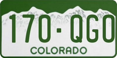 CO license plate 170QGO