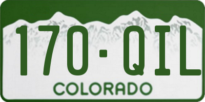 CO license plate 170QIL