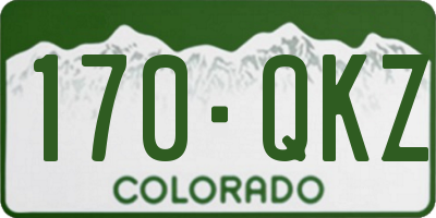 CO license plate 170QKZ