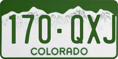 CO license plate 170QXJ