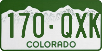 CO license plate 170QXK