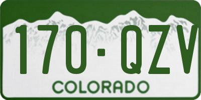 CO license plate 170QZV