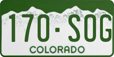 CO license plate 170SOG