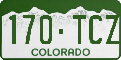 CO license plate 170TCZ