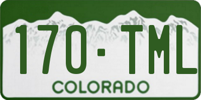 CO license plate 170TML