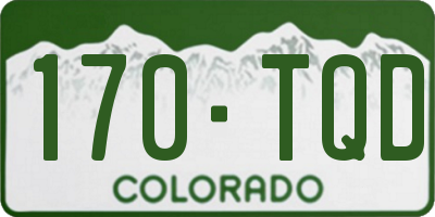 CO license plate 170TQD