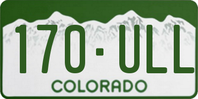 CO license plate 170ULL