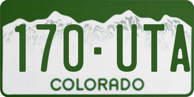 CO license plate 170UTA