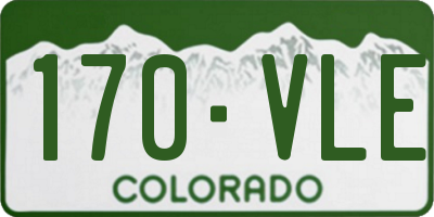 CO license plate 170VLE