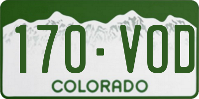 CO license plate 170VOD