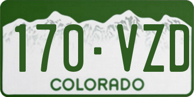 CO license plate 170VZD