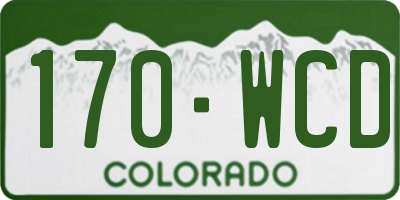 CO license plate 170WCD