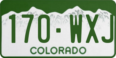 CO license plate 170WXJ