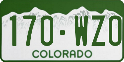 CO license plate 170WZO