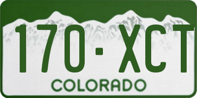 CO license plate 170XCT