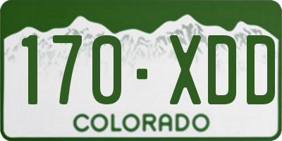 CO license plate 170XDD