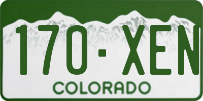 CO license plate 170XEN