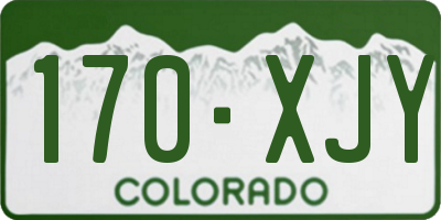CO license plate 170XJY