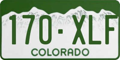 CO license plate 170XLF