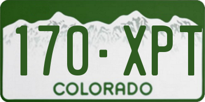 CO license plate 170XPT