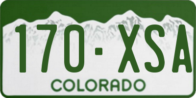 CO license plate 170XSA