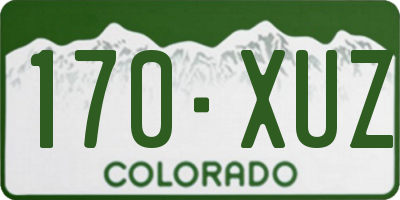 CO license plate 170XUZ