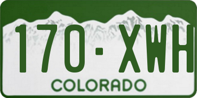 CO license plate 170XWH