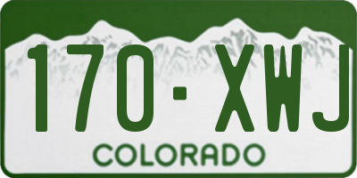 CO license plate 170XWJ