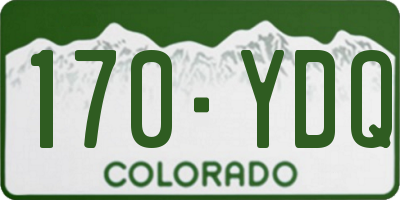 CO license plate 170YDQ
