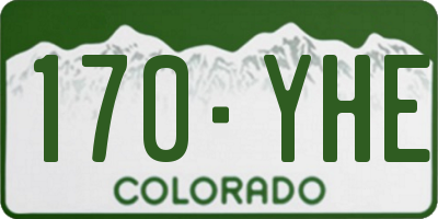 CO license plate 170YHE