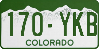 CO license plate 170YKB