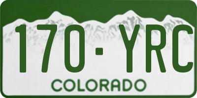 CO license plate 170YRC