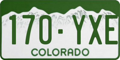 CO license plate 170YXE