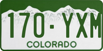 CO license plate 170YXM