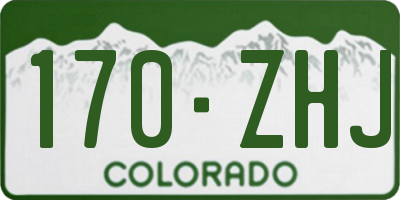 CO license plate 170ZHJ