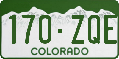 CO license plate 170ZQE